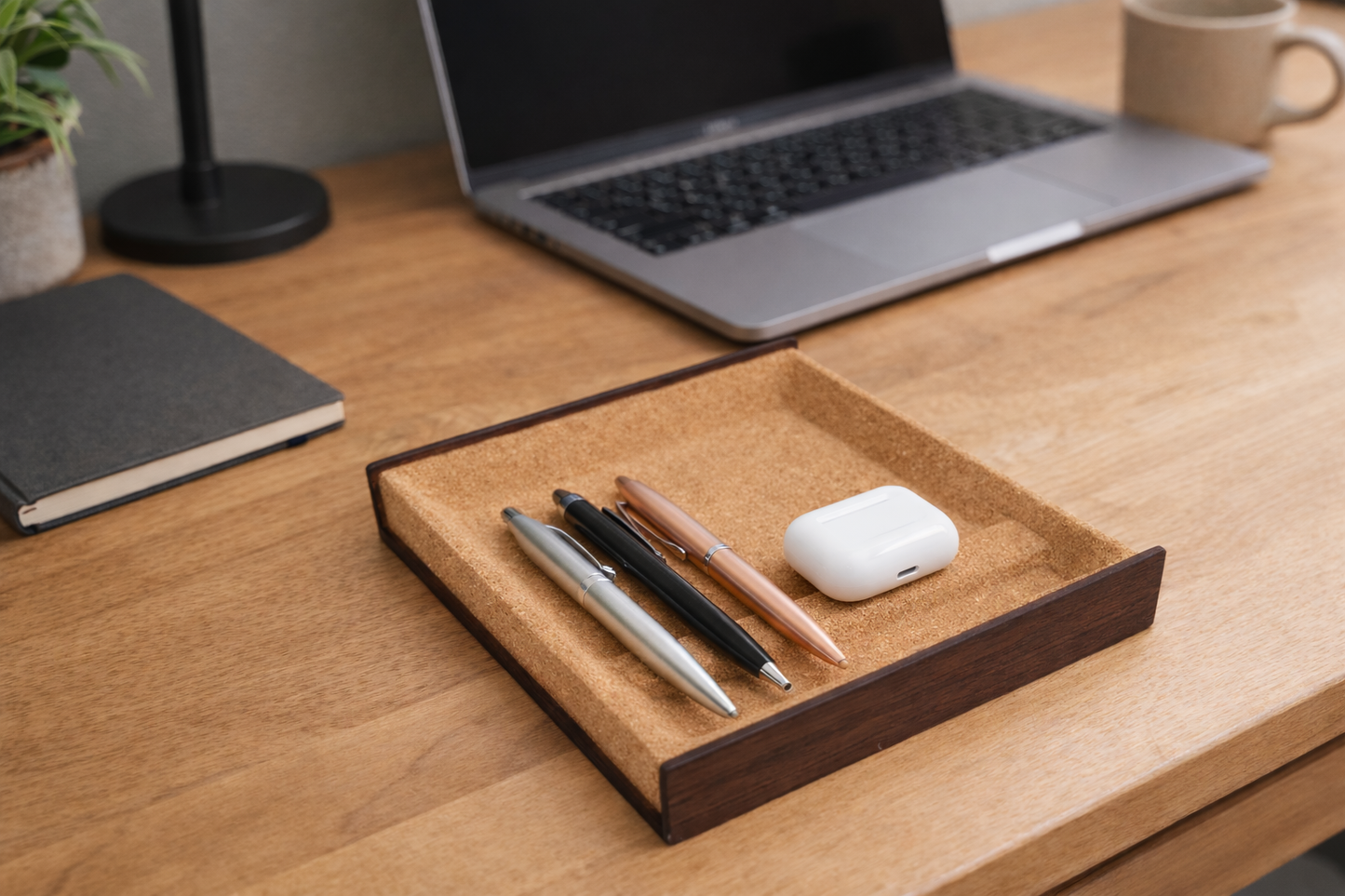 Deskvue Handmade SolidWood Desk Tray: Minimalist Desk Organizer | Accessories