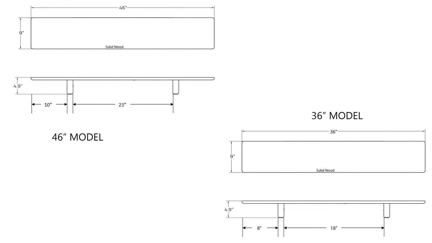 DeskVue Karlby Desk Shelf, Solid Wood, Monitor Stand