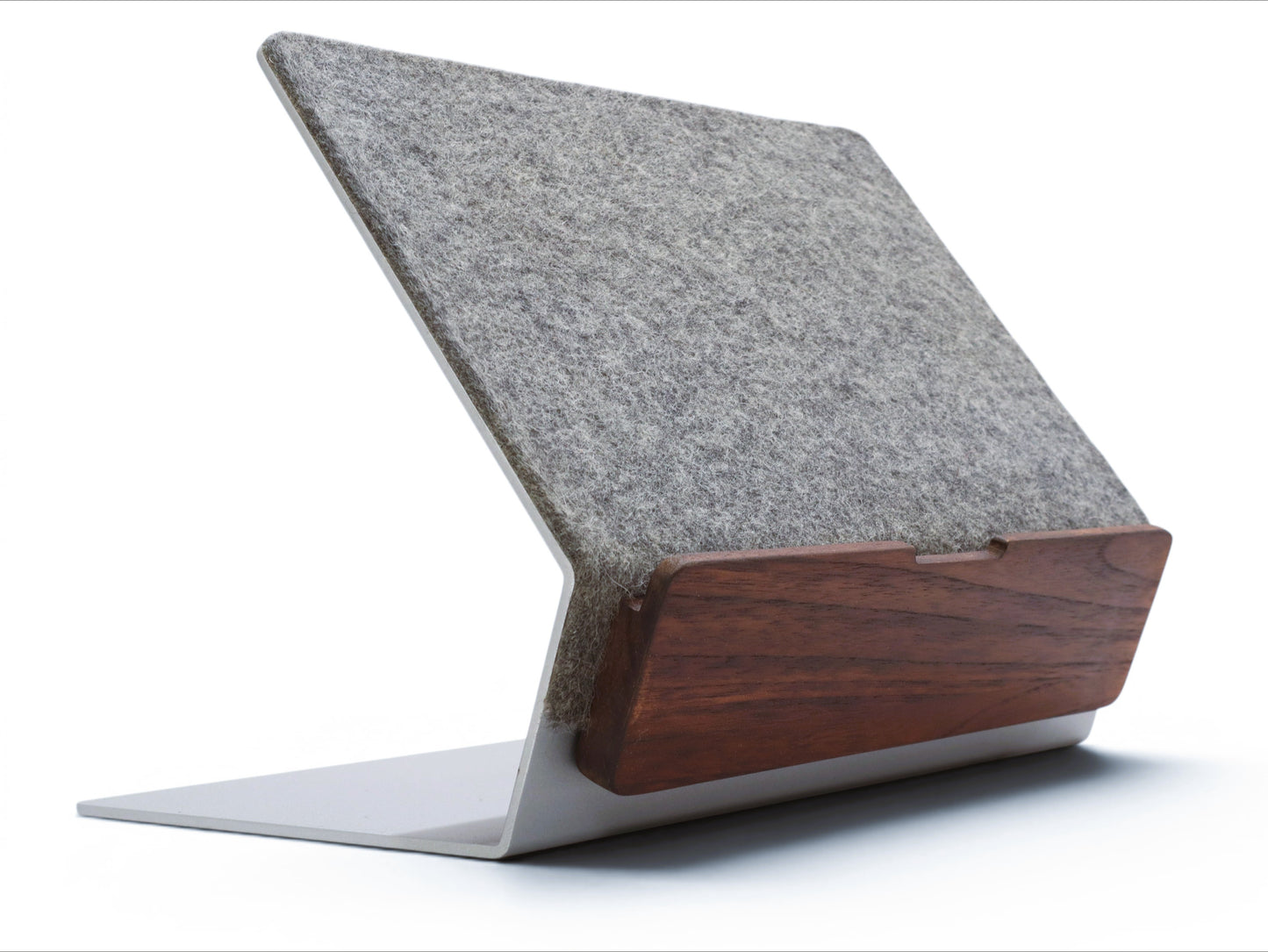 Aluminium Desk Stand with Felt Lining | Ergonomic Tablet Stand for Ipads, Galaxy Tabs, Lenovo Tabs | Ergonomic Laptop Riser for MacBook, Ideapads, Galaxy Book | Grovemade Inspired |
