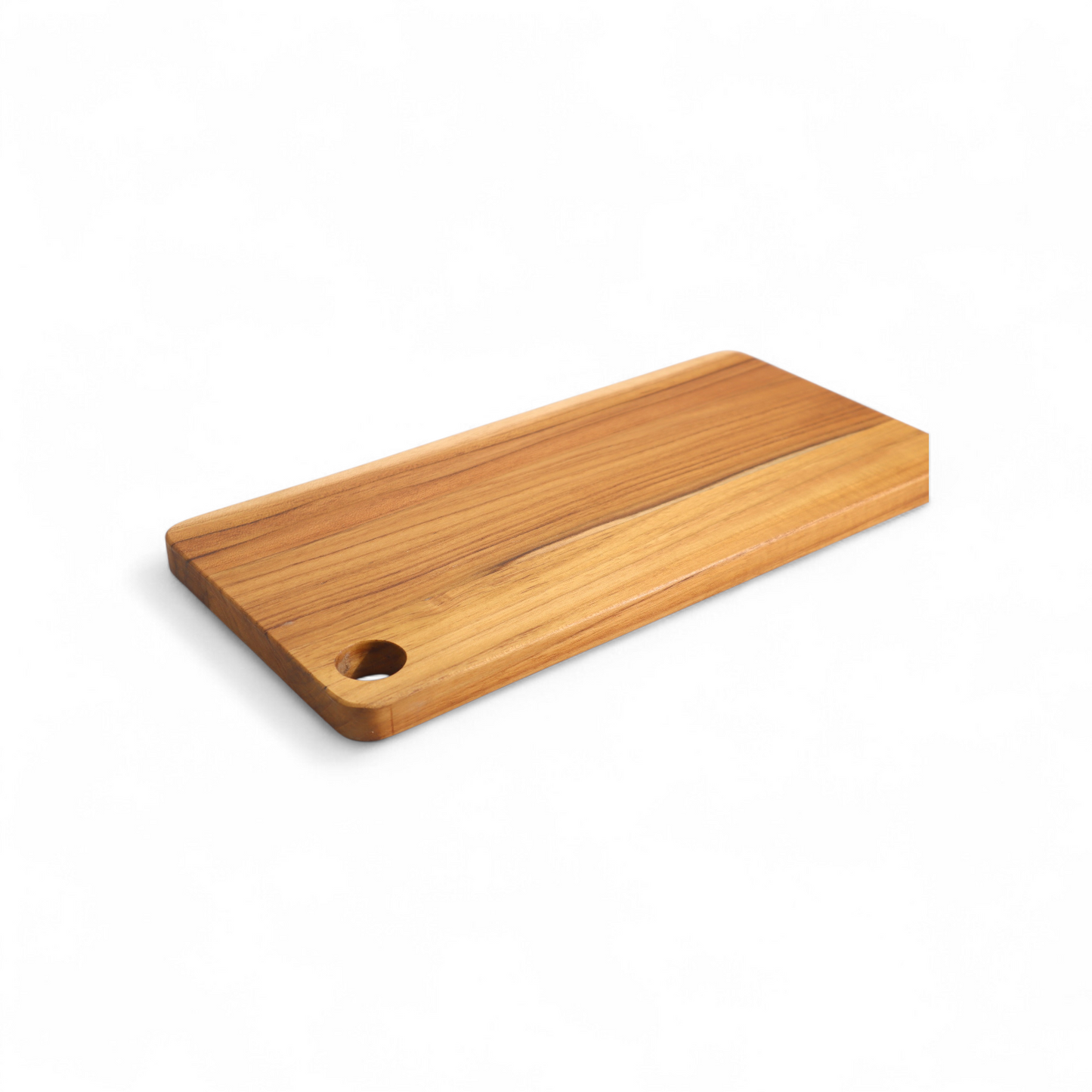 Solid Teak Cutting Board with Handle | Handmade Kitchen Chopping Board | Light Cutting Board | 0.75" Thick |