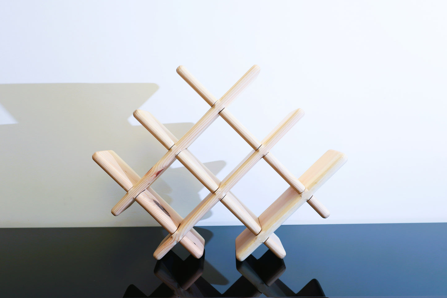 DeskVue Solid Wood Wine Rack, Handmade gift, Wine holder