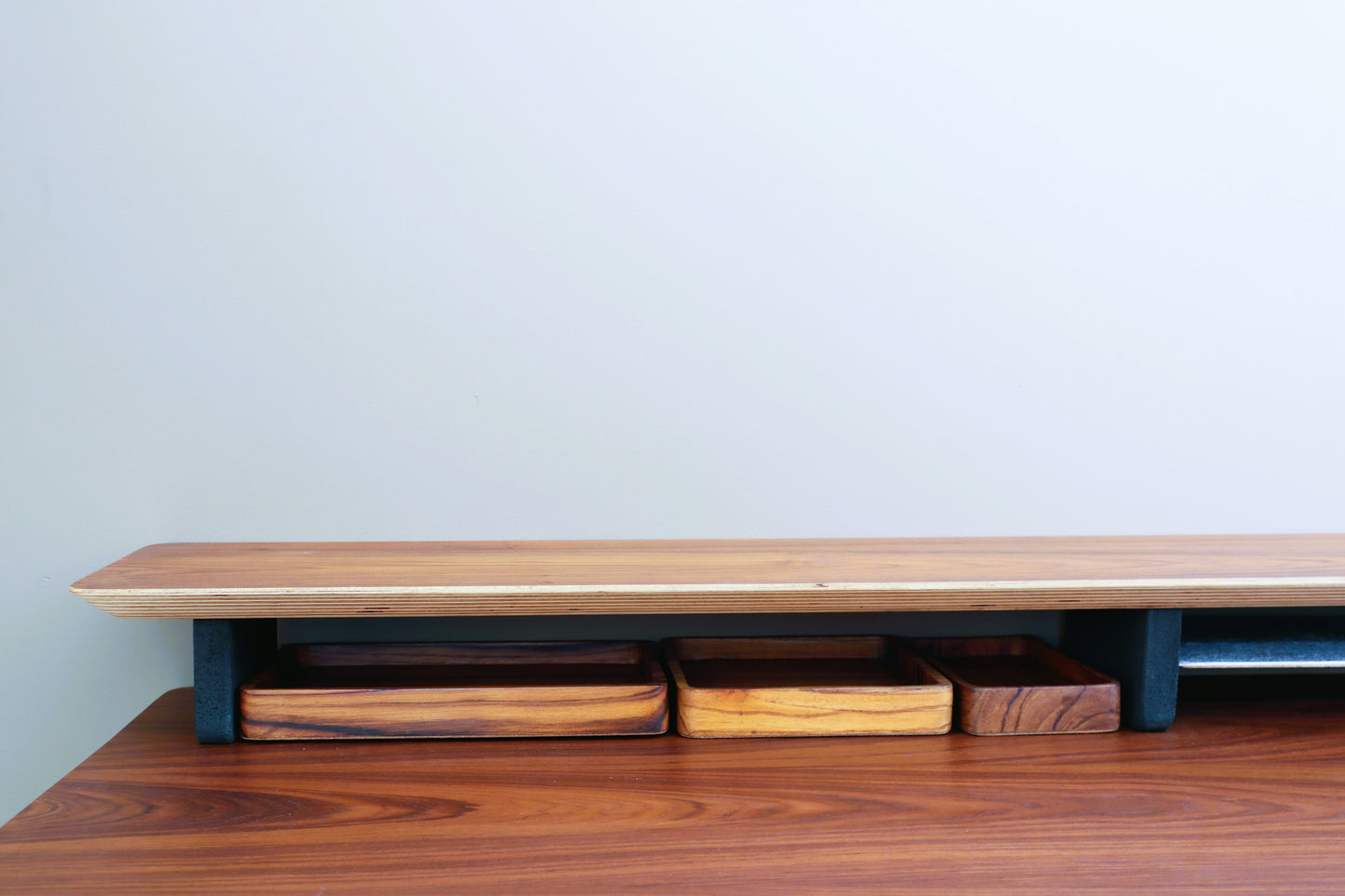DeskVue Solid Wood Valet Tray Set, Desk Accessories, No-Joints