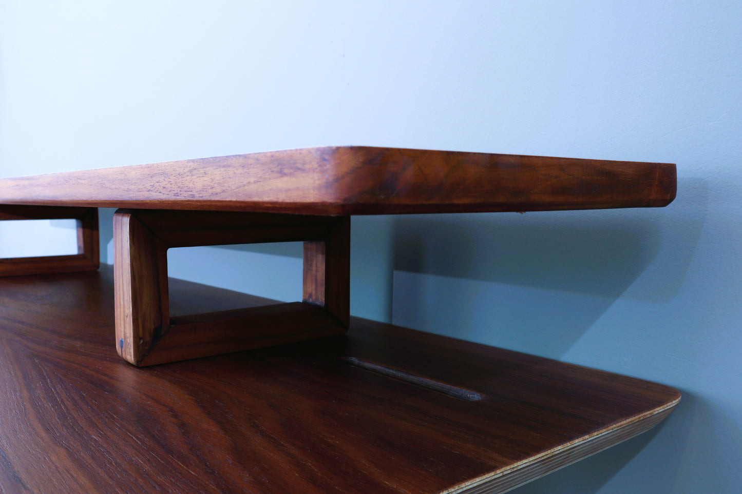DeskVue Karlby Desk Shelf, Solid Wood, Monitor Stand