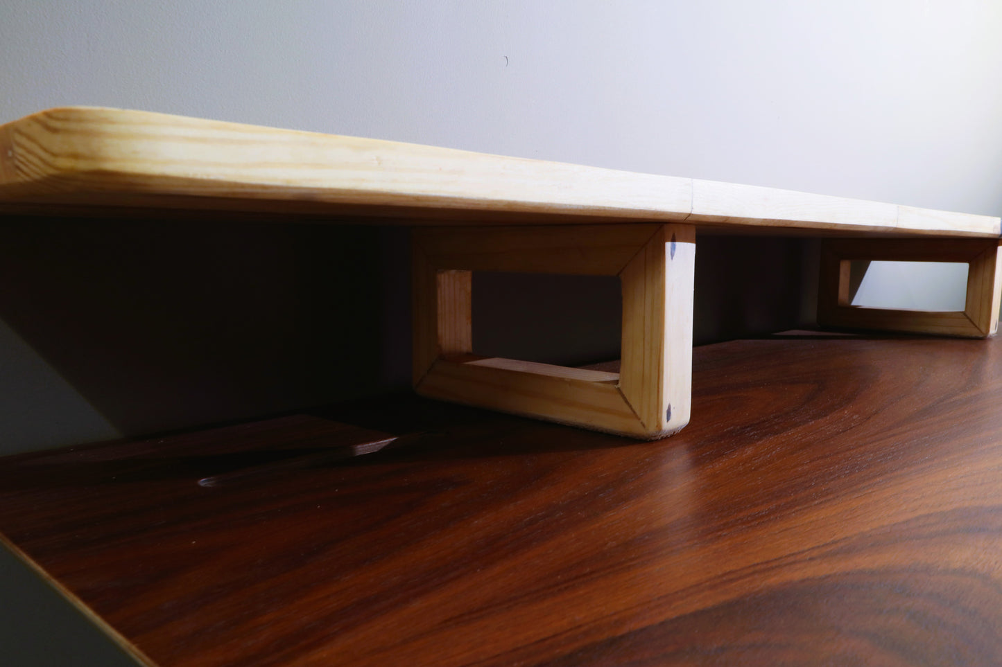 DeskVue Karlby Desk Shelf, Solid Wood, Monitor Stand