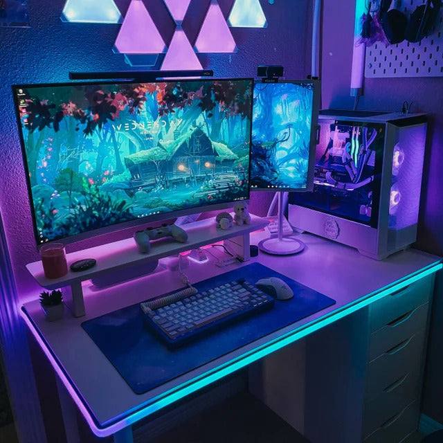 15" Wide Gaming Deskshelf | Riser for Broad stand Monitors | For Ultrawide Curved displays | Samsung Odyssey | Acer Predator | ASUS ROG