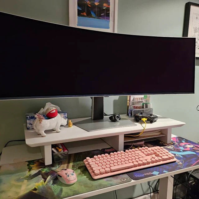 15" Wide Gaming Deskshelf | Riser for Broad stand Monitors | For Ultrawide Curved displays | Samsung Odyssey | Acer Predator | ASUS ROG