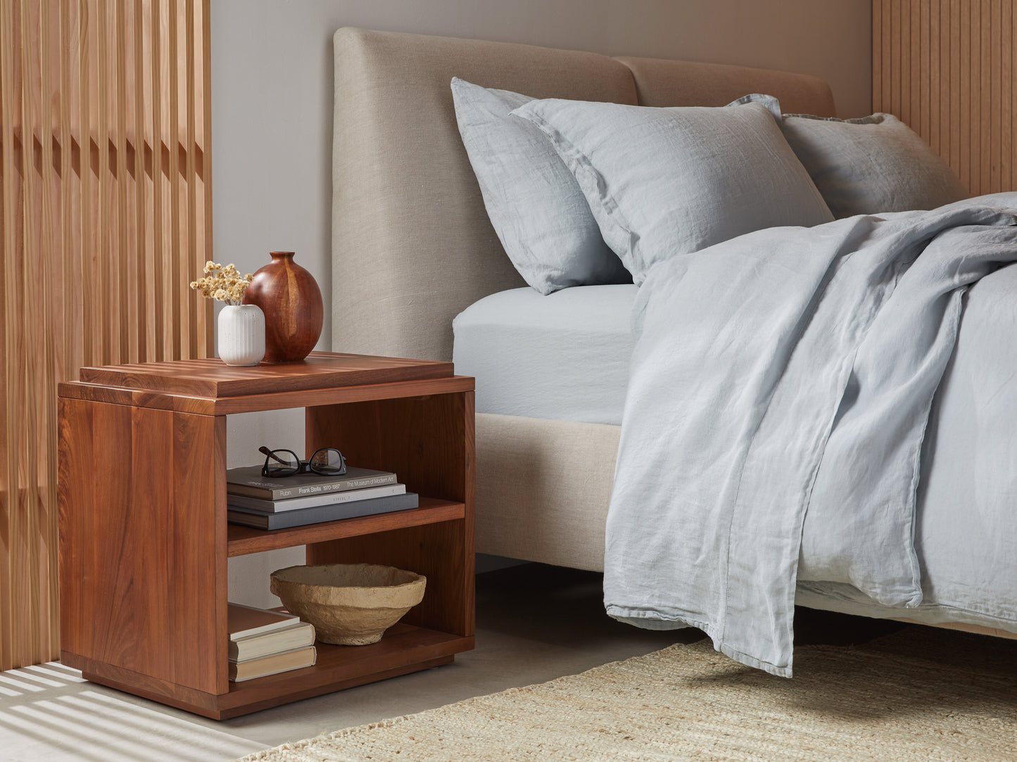 Standing Bedside Table | Push to Open Drawers | Minimal design for premium Home Decor | Bedroom Nightstand