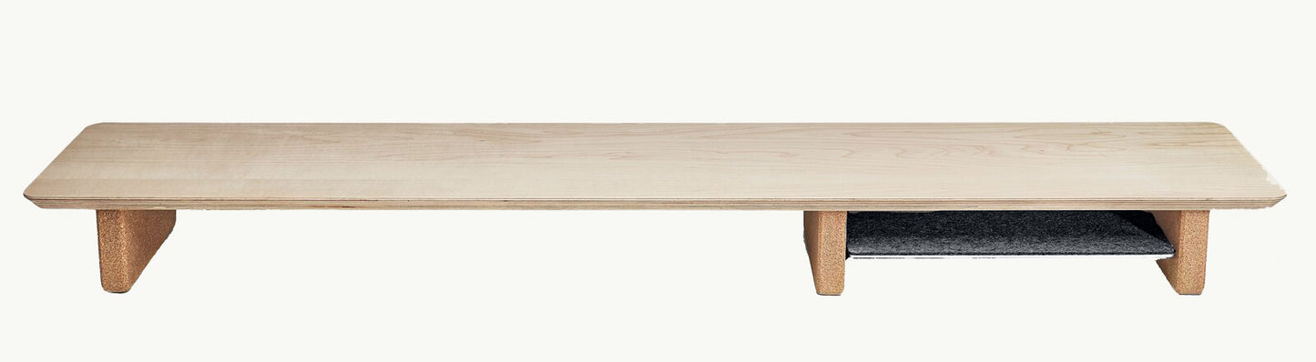 DeskVue Desk Shelf (46'') Dual Wooden Monitor Stand