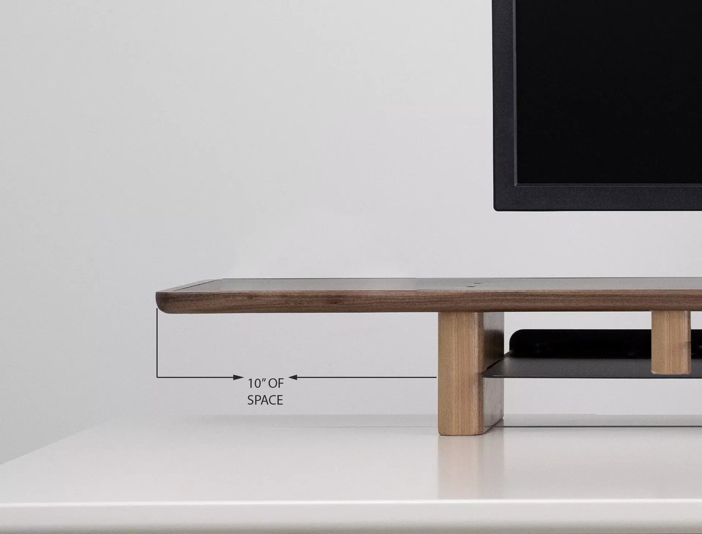 46", 36", 42", 30" Solidwood Desk Lift for dual or single monitors | Handmade engraved metal plate | Wooden display risers | Office Decor