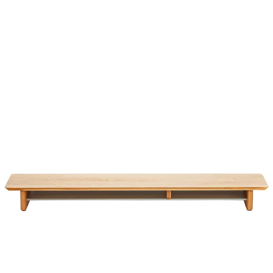 46" Solidwood Desk Shelf for dual monitors | Minimalist wooden Monitor Riser | Home Office Storage organization | Wooden display risers