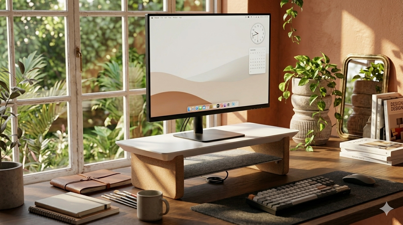 18.5" and 23.5" Desk Shelf with Undershelf | Monitor Stand | Small Working Station | Risers