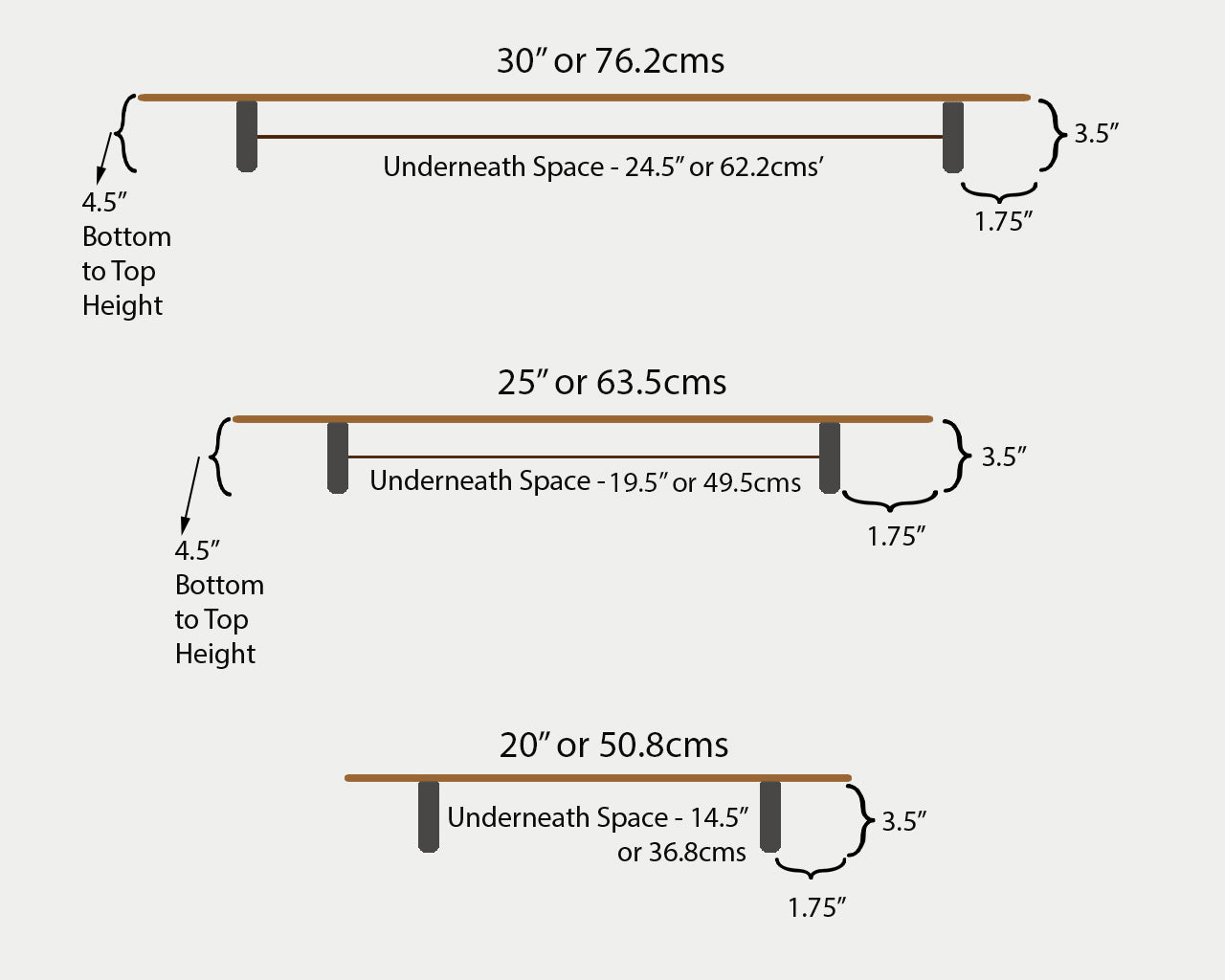 30"/25"/20" Wooden Monitor Riser | Deskshelf for Small Desks | Single Monitor Stand for Desk Organization | Small yet sturdy Wooden Riser