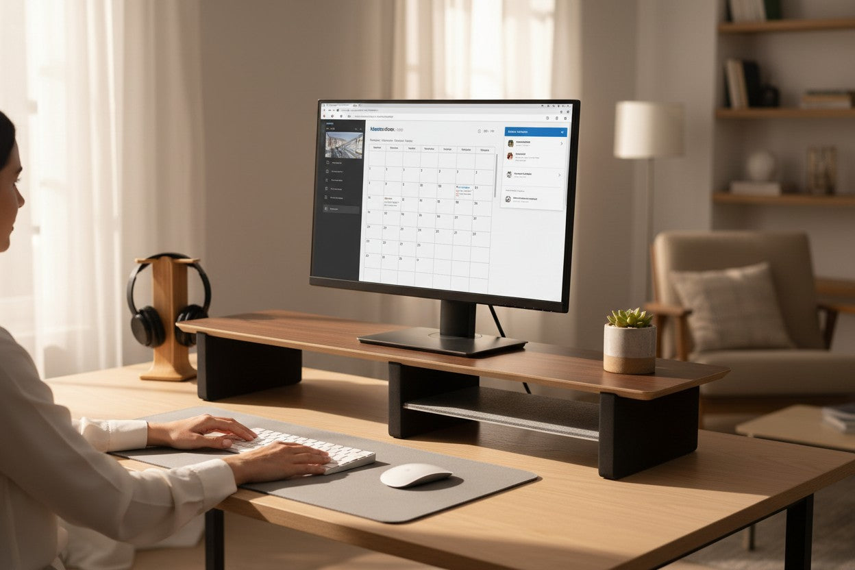 36" and 42" Desk Shelf with Undershelf | Monitor Stand | Medium Working Station | Risers