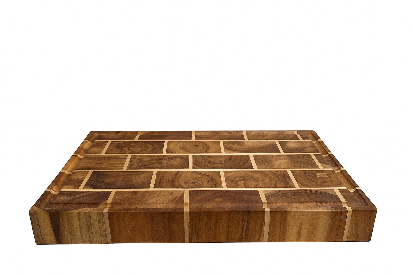 End Grain Teak Cutting Board | Butcher Block with Juice Groove