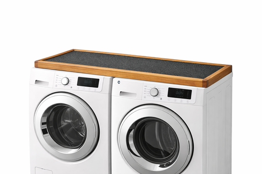 Deskvue Solidwood Laundry Room Washer Dryer Topper | Anti-Skid Mat | Custom Size Available