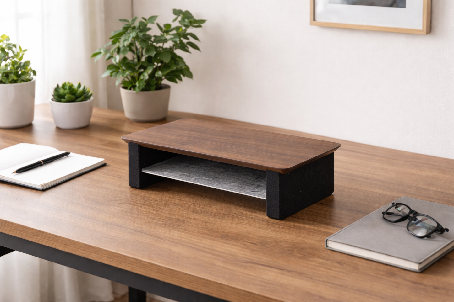 18.5" and 23.5" Desk Shelf with Undershelf | Monitor Stand | Small Working Station | Risers