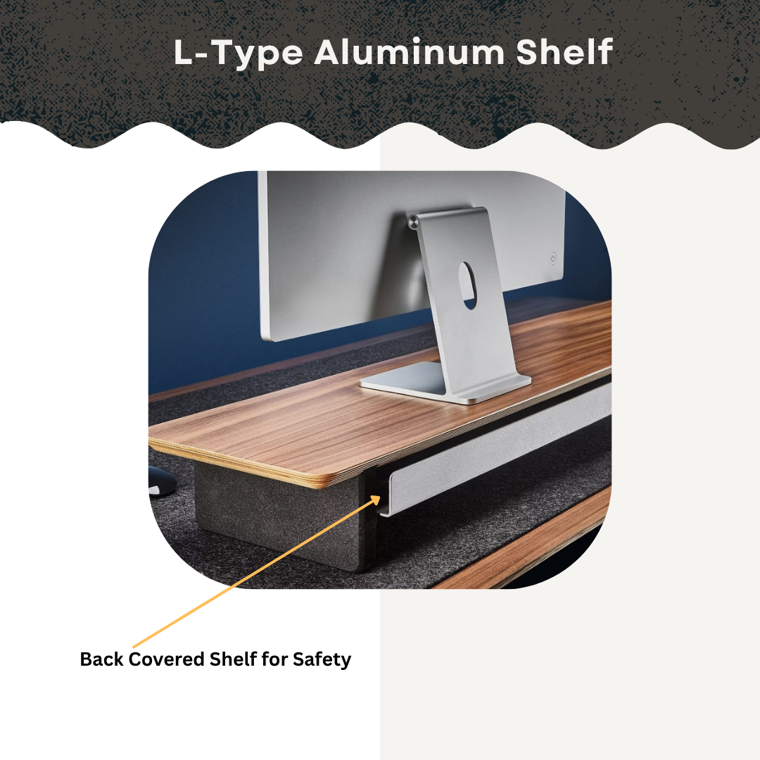 36" and 42" Desk Shelf with Undershelf | Monitor Stand | Medium Working Station | Risers