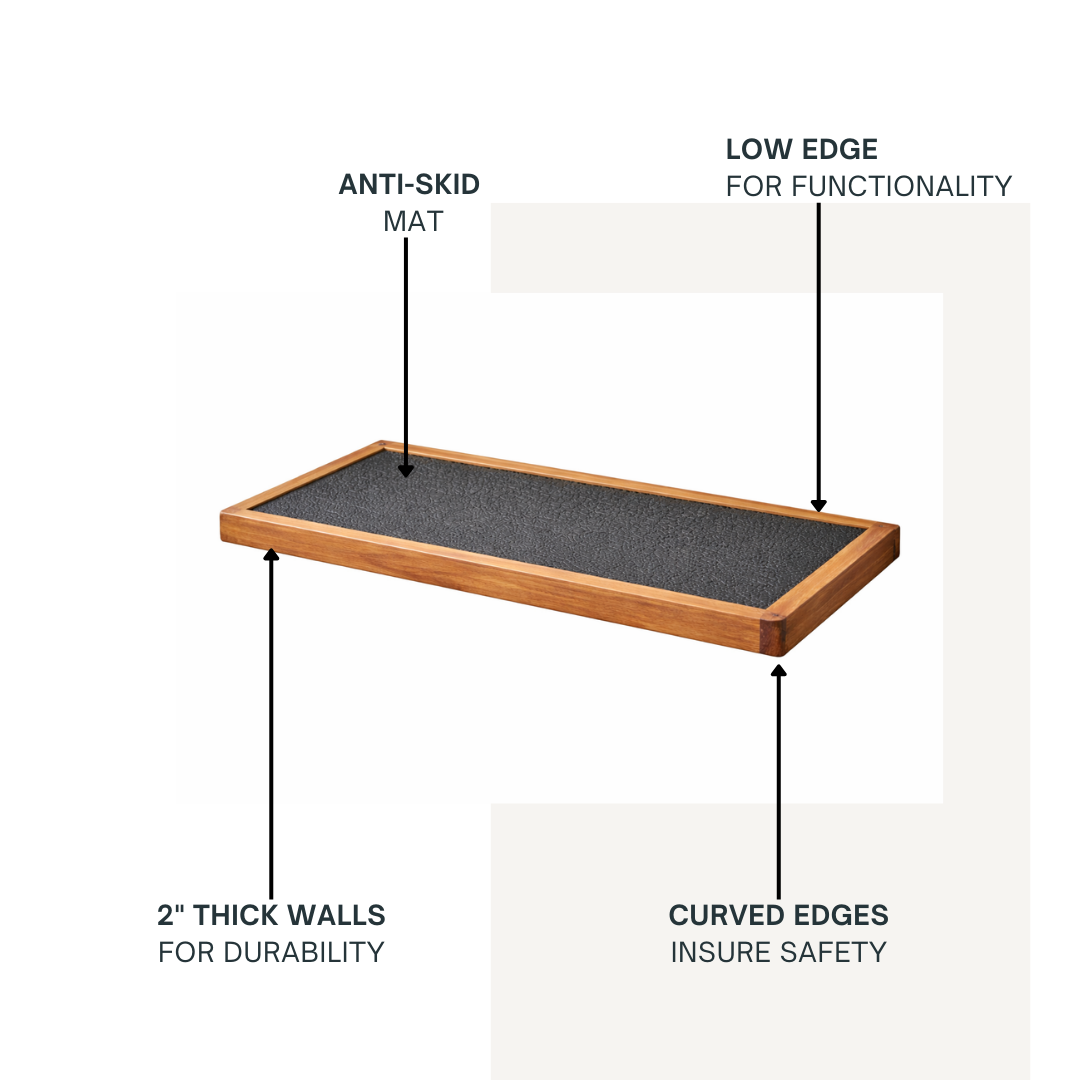 Deskvue Solidwood Laundry Room Washer Dryer Topper | Anti-Skid Mat | Custom Size Available