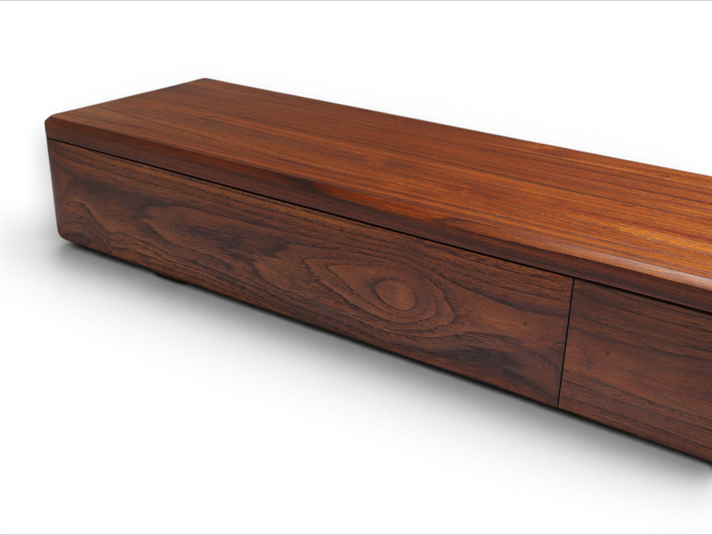Deskvue Teakwood Monitor Stand | 2 Drawer with Cork Inserts | Workspace and Gaming Setup Organizer | No Assembly Required | Japanese Craftsmanship inspired |