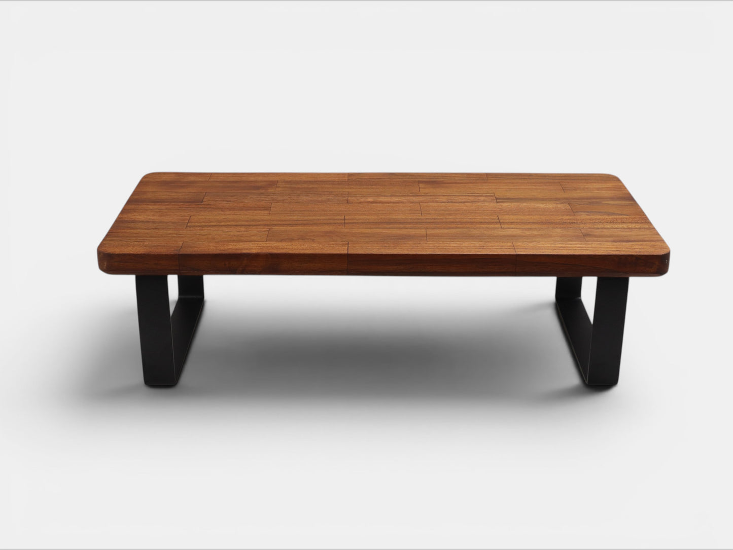 Deskvue Handmade Wooden Monitor Stand with Metal Legs | Solid Wood Monitor Riser for Desk | Ergonomic Laptop & Monitor Shelf | Rounded Edges |