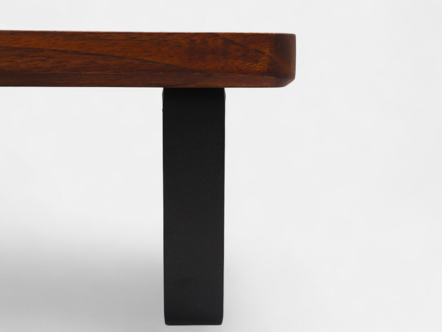 Deskvue Handmade Wooden Monitor Stand with Metal Legs | Solid Wood Monitor Riser for Desk | Ergonomic Laptop & Monitor Shelf | Rounded Edges |