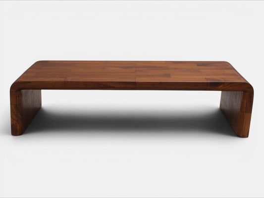 Deskvue Solid Wooden Computer Monitor Stand | Handmade Wooden Monitor Riser with Rounded Edges | Karlby Styled | Desktop Organizer | Ergonomic Desk Shelf |
