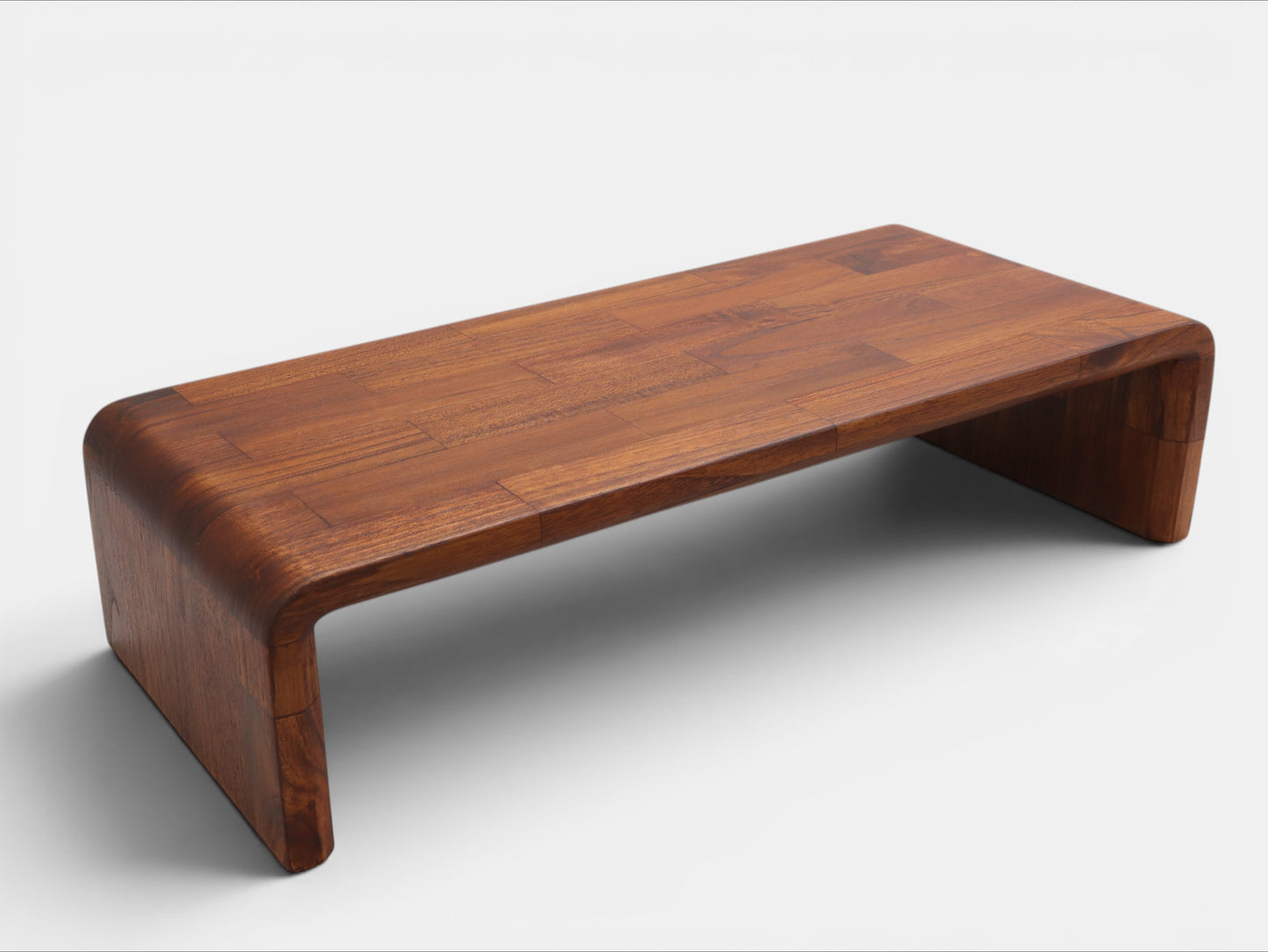 Deskvue Solid Wooden Computer Monitor Stand | Handmade Wooden Monitor Riser with Rounded Edges | Karlby Styled | Desktop Organizer | Ergonomic Desk Shelf |