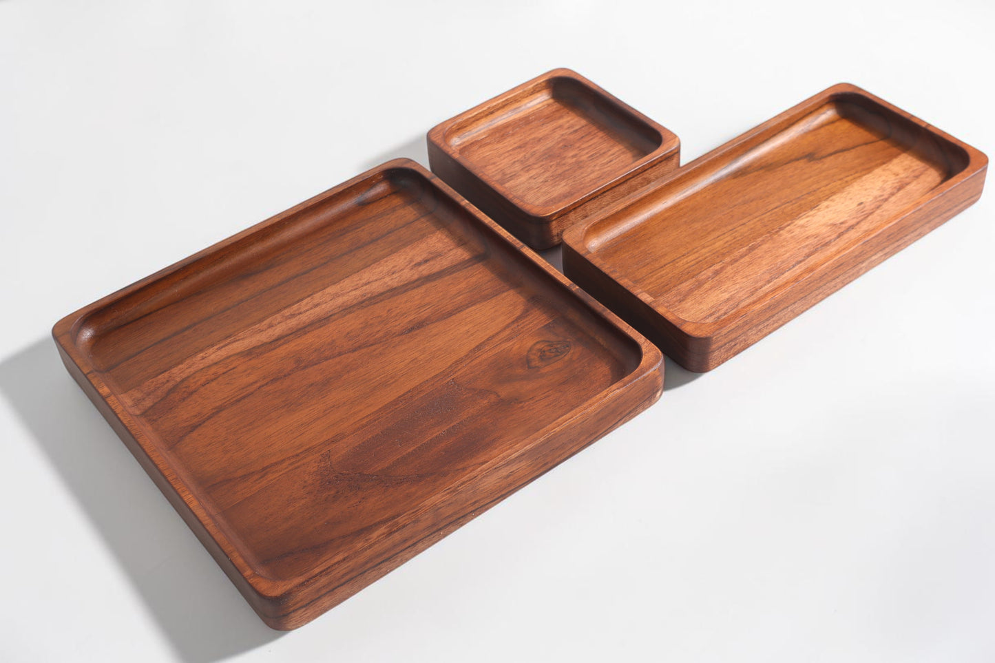 DeskVue SolidWood Valet Tray | Desk Accessories | Curvy Edge | Wooden Table Organizer | DeskShelf Drawer | Handmade Storage