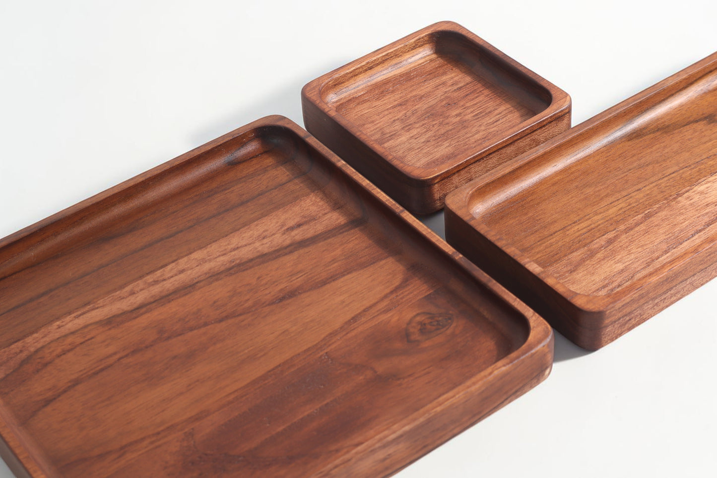 DeskVue SolidWood Valet Tray | Desk Accessories | Curvy Edge | Wooden Table Organizer | DeskShelf Drawer | Handmade Storage