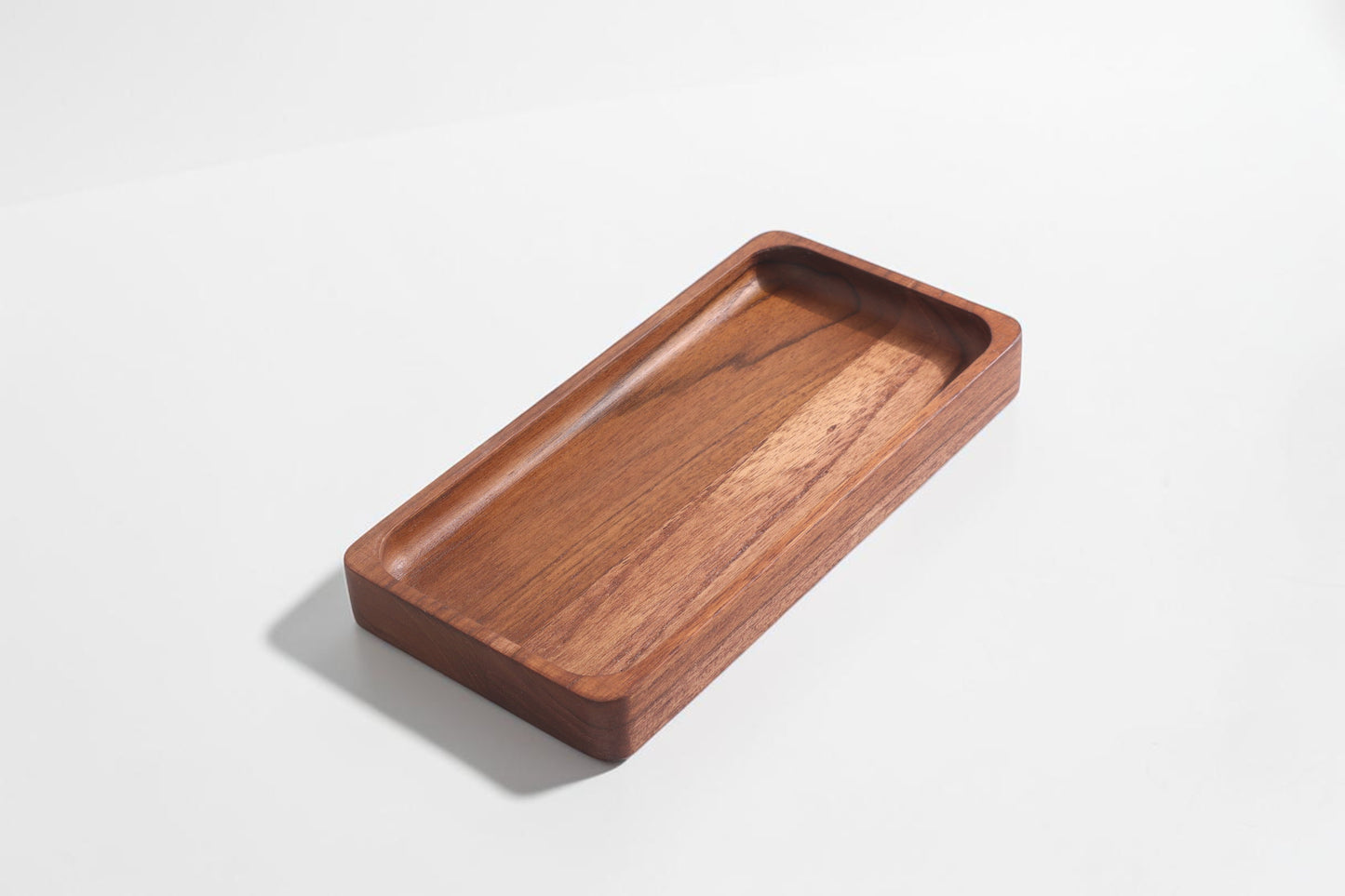 DeskVue SolidWood Valet Tray | Desk Accessories | Curvy Edge | Wooden Table Organizer | DeskShelf Drawer | Handmade Storage