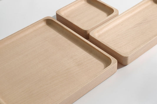 DeskVue SolidWood Valet Tray | Desk Accessories | Curvy Edge | Wooden Table Organizer | DeskShelf Drawer | Handmade Storage