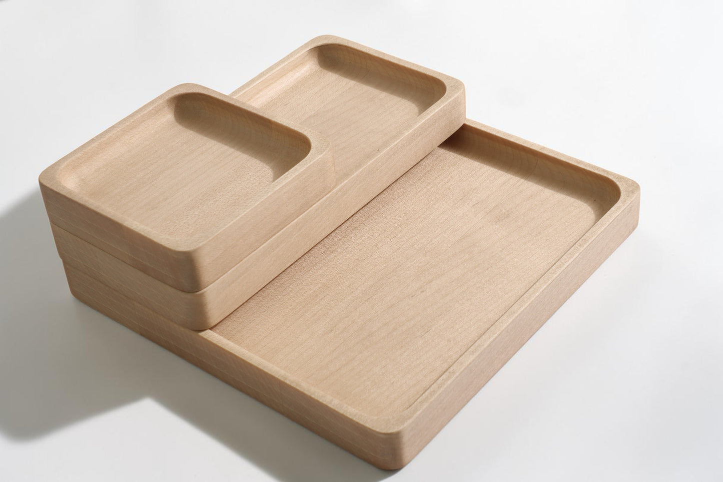 DeskVue SolidWood Valet Tray | Desk Accessories | Curvy Edge | Wooden Table Organizer | DeskShelf Drawer | Handmade Storage