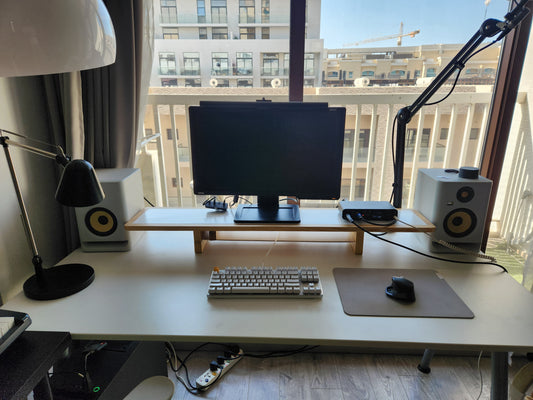 Wooden Aluminum Top Desk Shelf (46'' & 36")