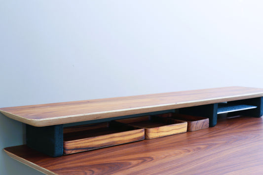 DeskVue Solid Wood Valet Tray Set, Desk Accessories, No-Joints