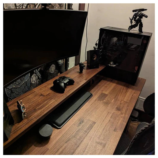 Ikea Karlby Styled Solidwood Deskshelf | 100% SolidWood handmade each piece | Dual Monitor Stand for premium Desk Decor with Undershelf | 6 Sizes