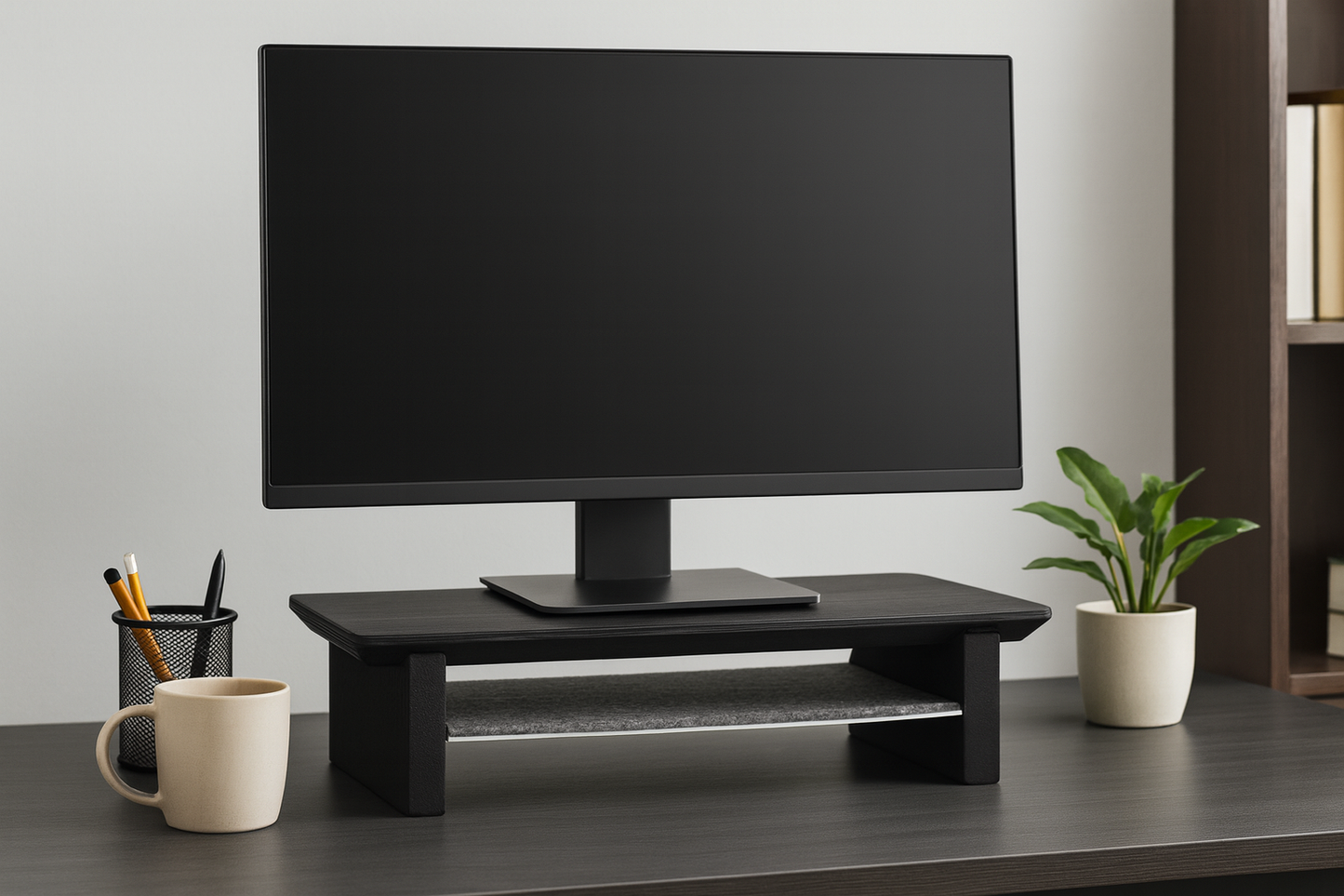 18.5" and 23.5" Desk Shelf with Undershelf | Monitor Stand | Small Working Station | Risers