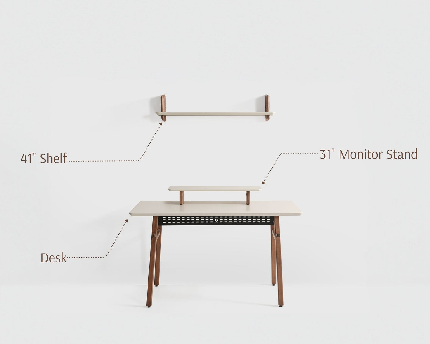 Solid Wooden Writing Desk Setup