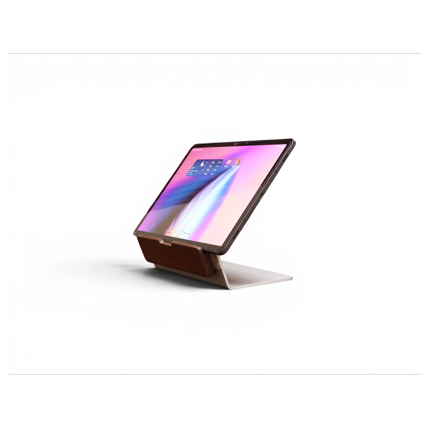 Aluminium Desk Stand with Felt Lining | Ergonomic Tablet Stand for Ipads, Galaxy Tabs, Lenovo Tabs | Ergonomic Laptop Riser for MacBook, Ideapads, Galaxy Book | Grovemade Inspired |