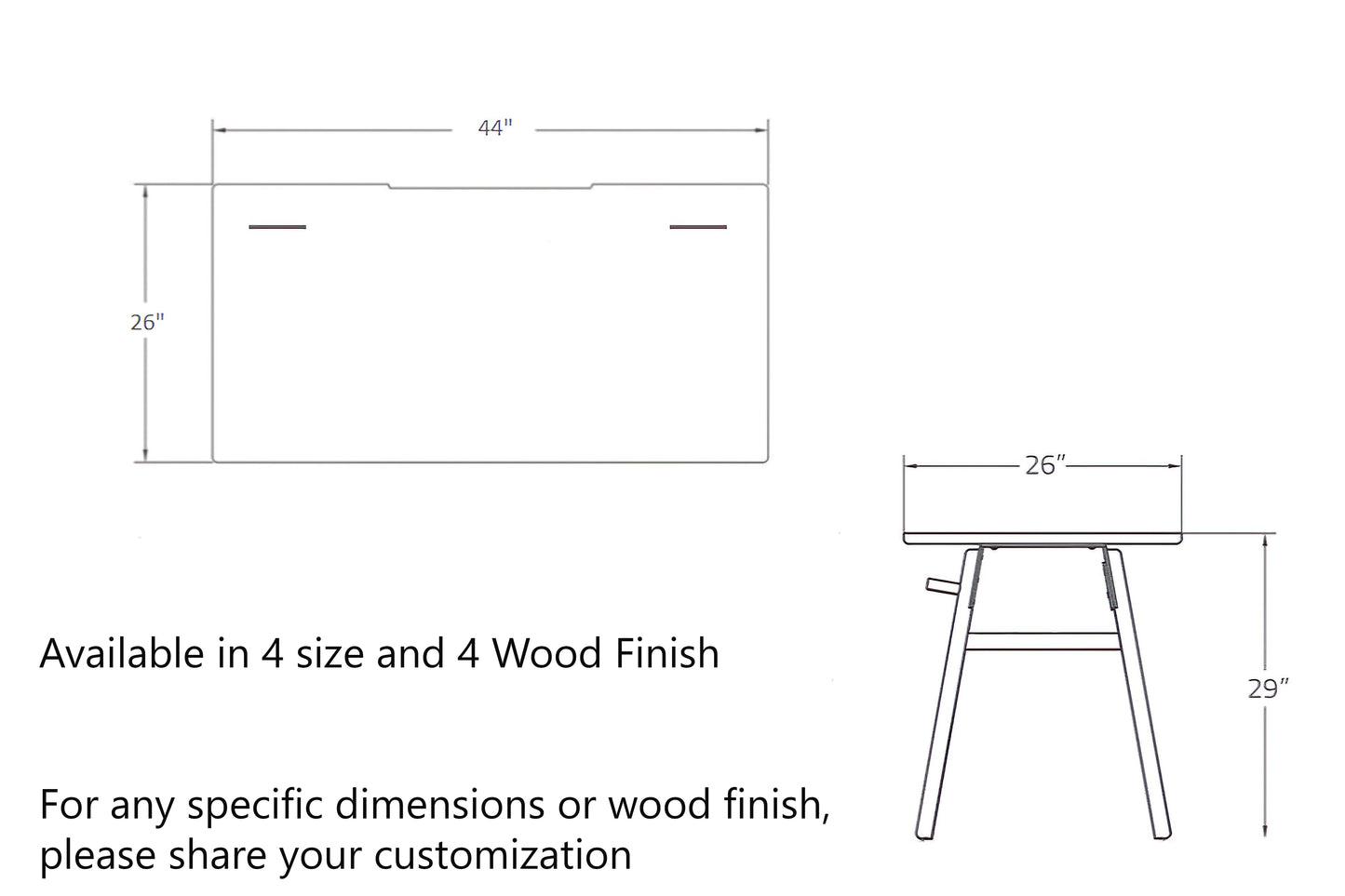 Solid Wooden Writing Desk Setup