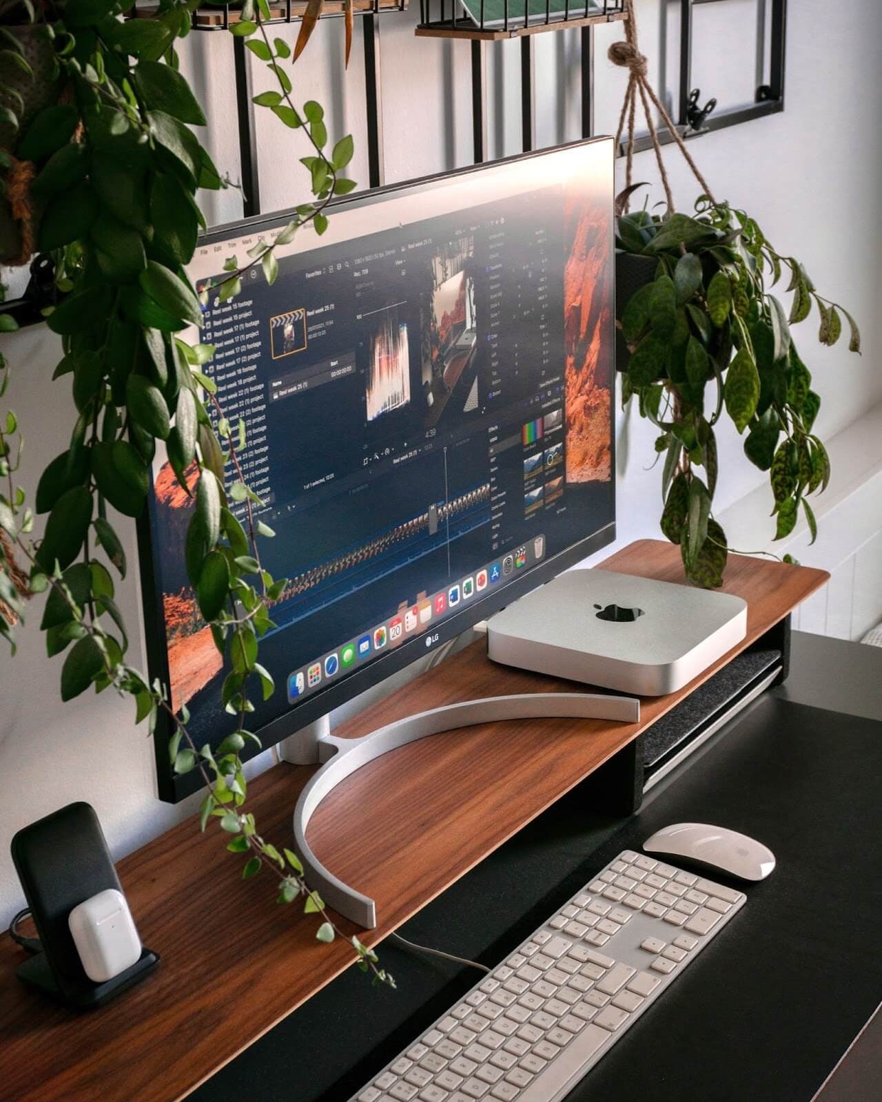46" Solidwood Desk Shelf for dual monitors | Minimalist wooden Monitor Riser | Home Office Storage organization | Wooden display risers