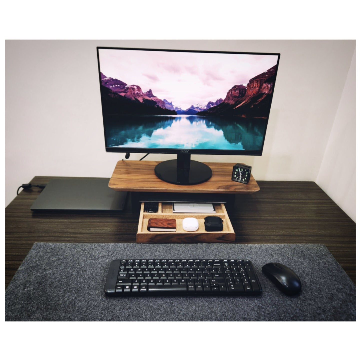 30"/25"/20" Wooden Monitor Riser | Deskshelf for Small Desks | Single Monitor Stand for Desk Organization | Small yet sturdy Wooden Riser